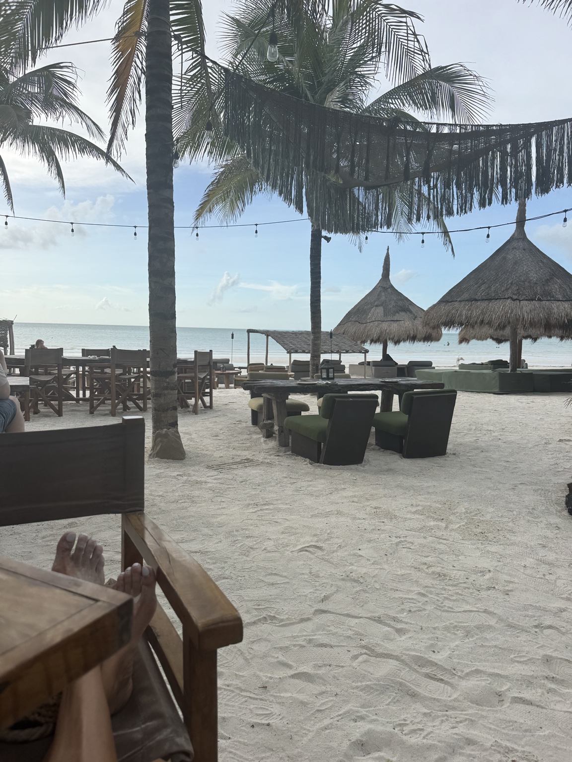 Beachfront dining on Isla Holbox