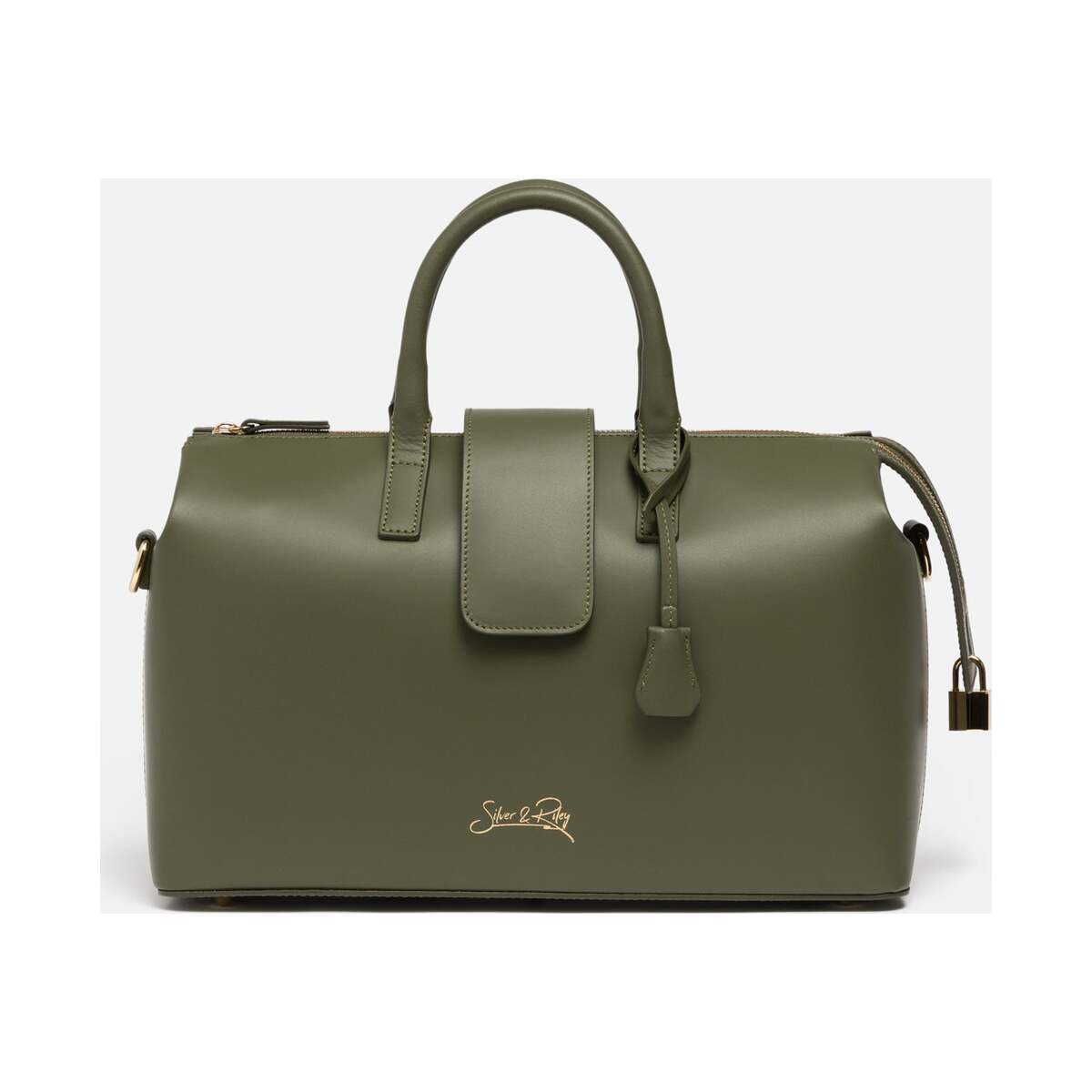 Olive green Silver and Riley Convertible Executive Leather Bag